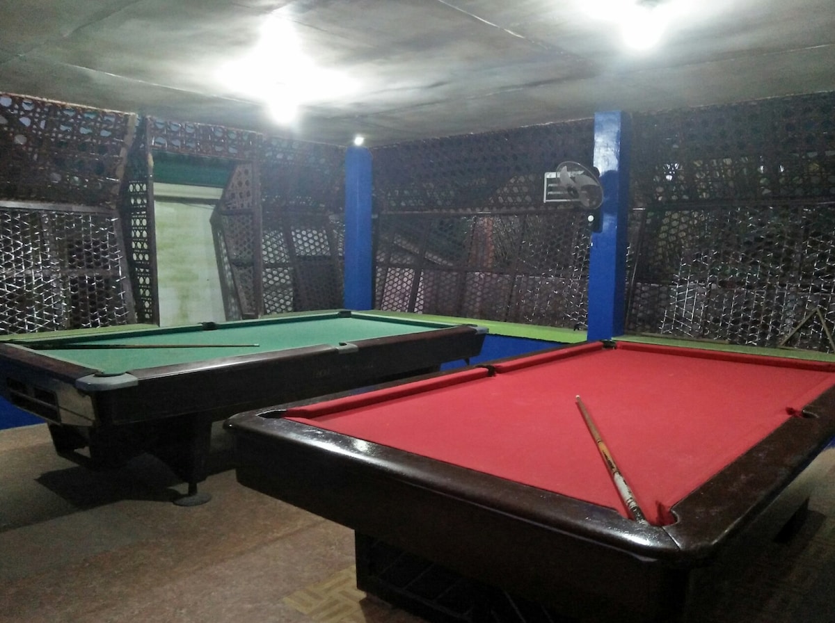 Billiard tables recreation area
